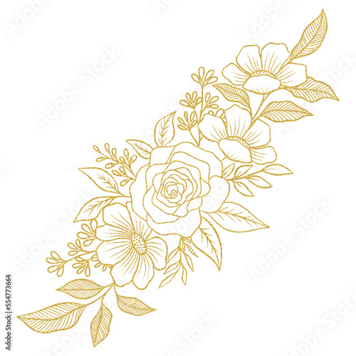 Gold flower bouquet 