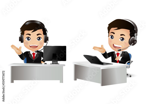 Call center and customer service character