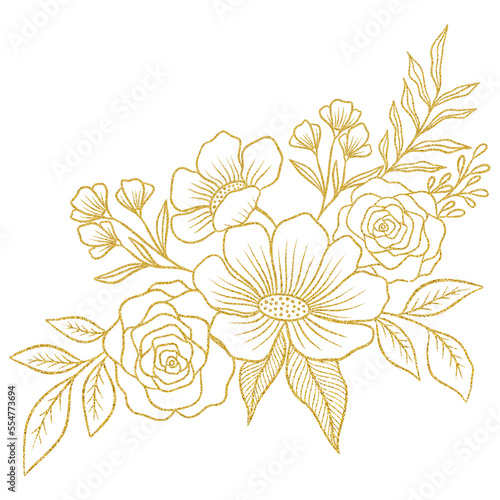 Gold flower bouquet 