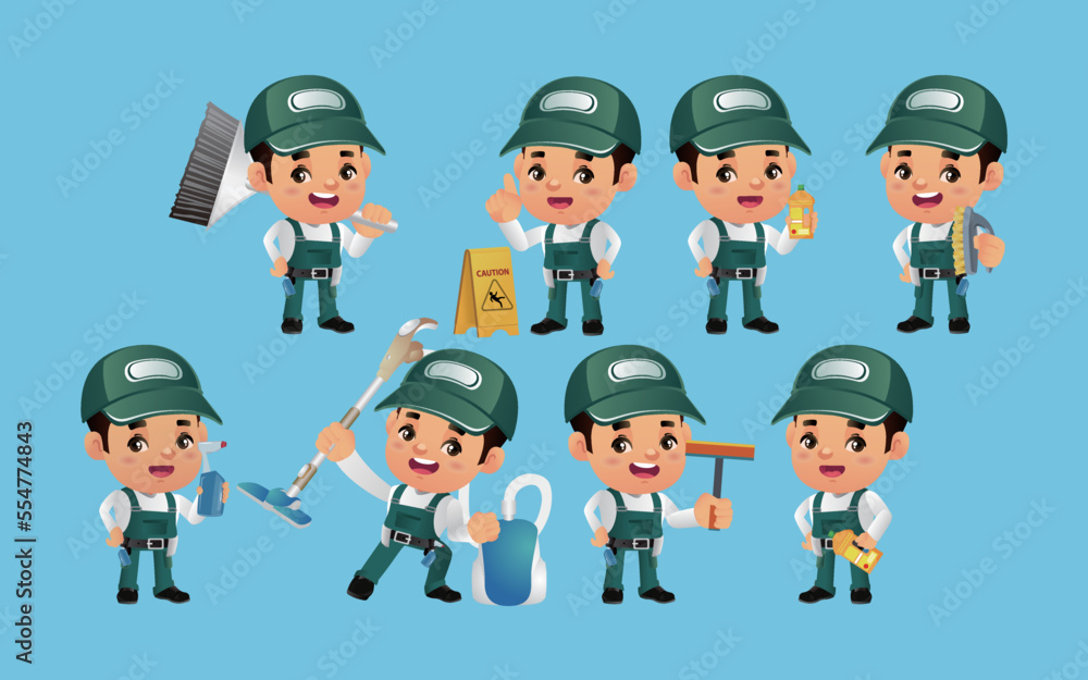 People Set - Profession - Cleaner People Set - Profession - Cleaner