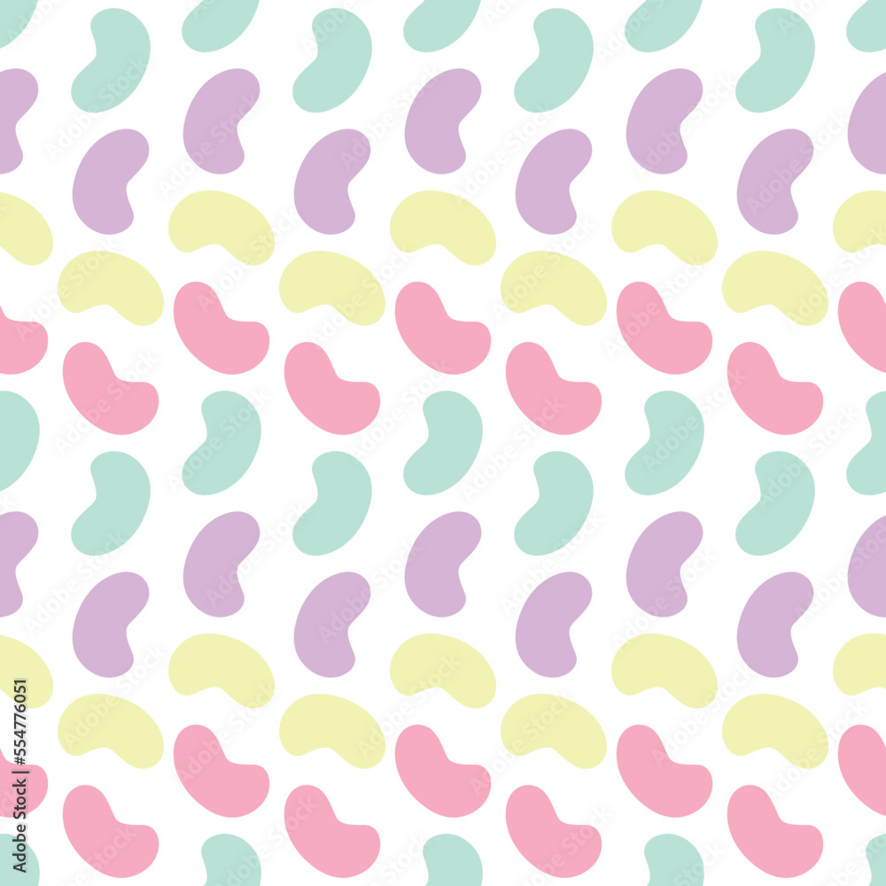 Pastel candy on a white background in seamless pattern, vector illustration. Pastel candy on a white background in seamless pattern, vector illustration.