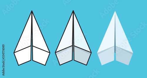 set of paper plane vector illustration