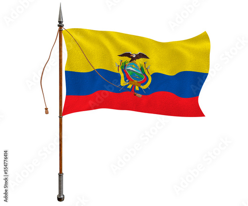 National flag of Ecuador. Background with flag of Ecuador