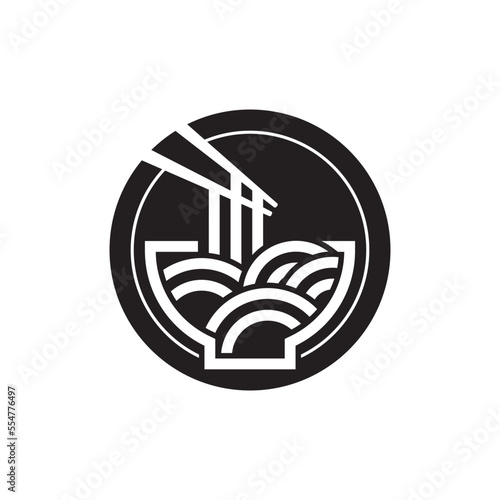 Noodle logo template vector icon