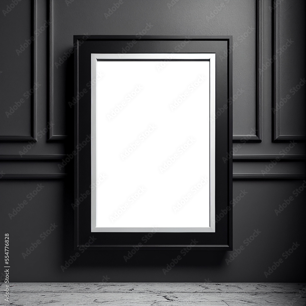 Transparent Black Frame Mockup