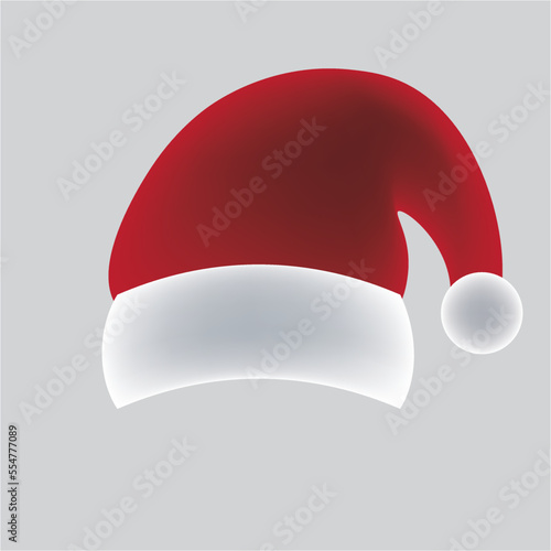 3d red christmas cap or hat for christmas party and christmas celebration