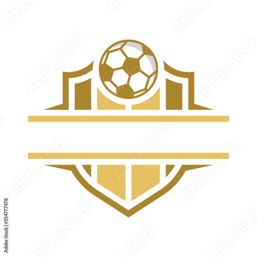 Soccer club logo vector icon