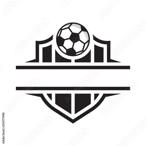 Soccer club logo vector icon