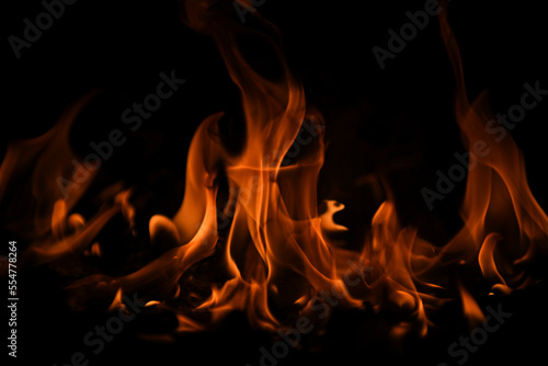 Blaze fire flame texture for banner background. © Volodymyr