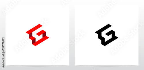 Abstract Stairs Red Carpet Letter Logo Design G
