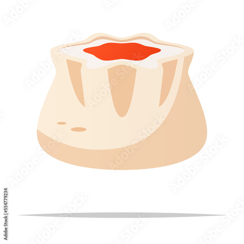 Shumai dim sum dumpling vector isolated illustration