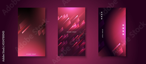 Modern background. story template, light red gradient