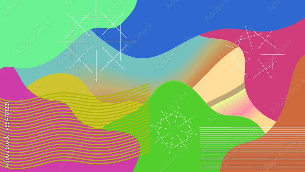 colorful abstract background with line and liq shape