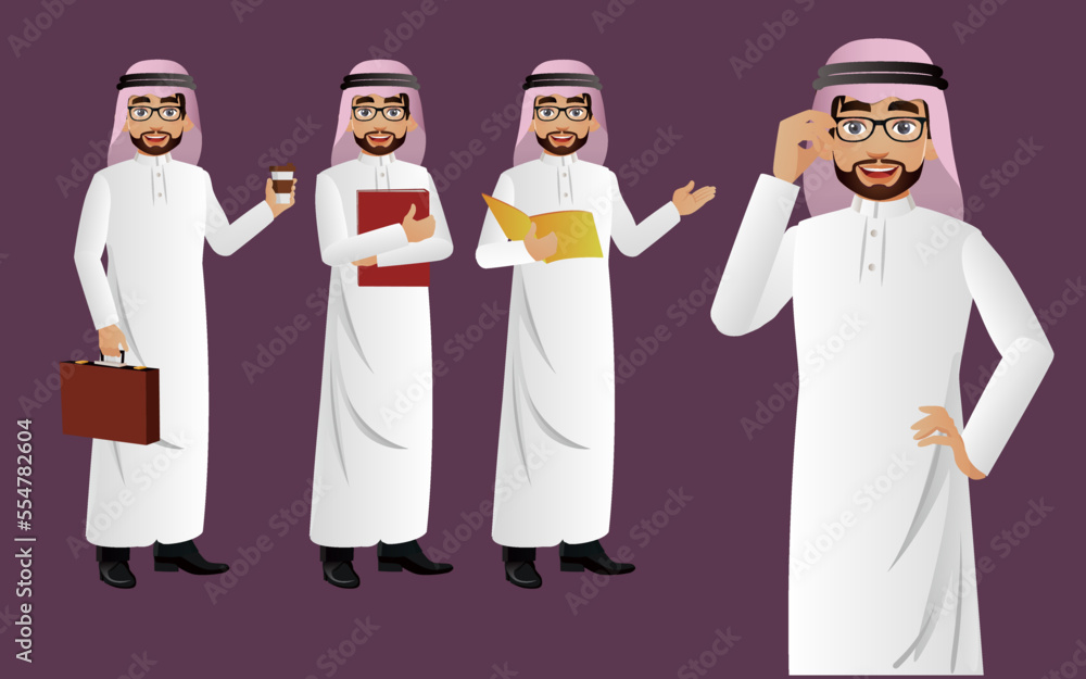 Elegant businessman with different poses. vector Elegant businessman with different poses. vector