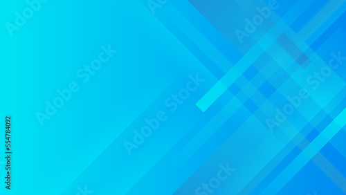 Bright blue abstract background for design. Geometric shapes. Triangles, squares, stripes, lines. Color gradient. Modern, futuristic. Light dark shades. Web banner.