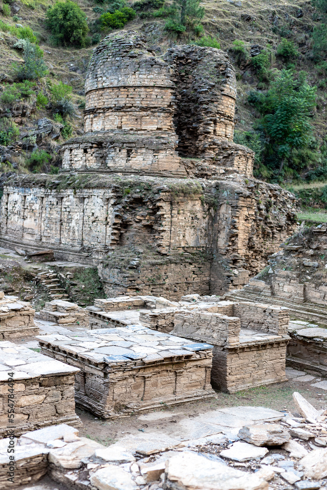 Fototapeta premium This historical site of the Tokar dara archaeology site in the Najigram valley