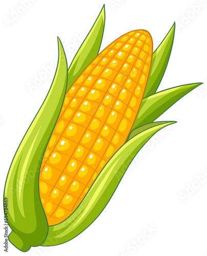 A simple corn cartoon