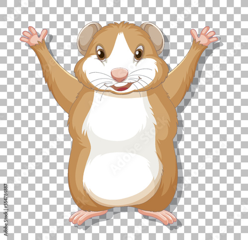 Hamster in cartoon style