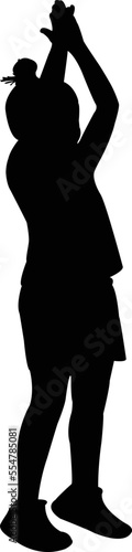 a girl body silhouette vectıor