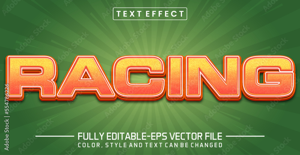 Obraz premium Editable Racing text style effect - Racing text style theme