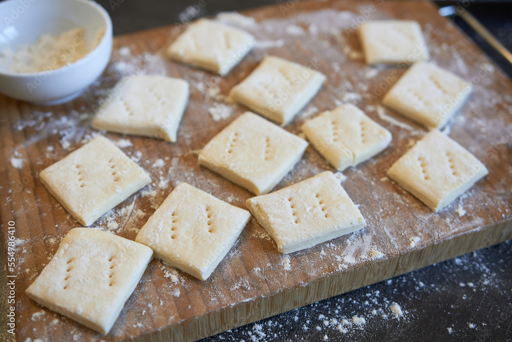 Cooking homemade cookies. Cookies on a wooden board. Cooking homemade cookies. Cookies on a wooden board.