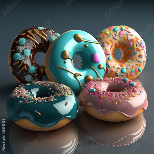 Delicious Colorful Donuts
