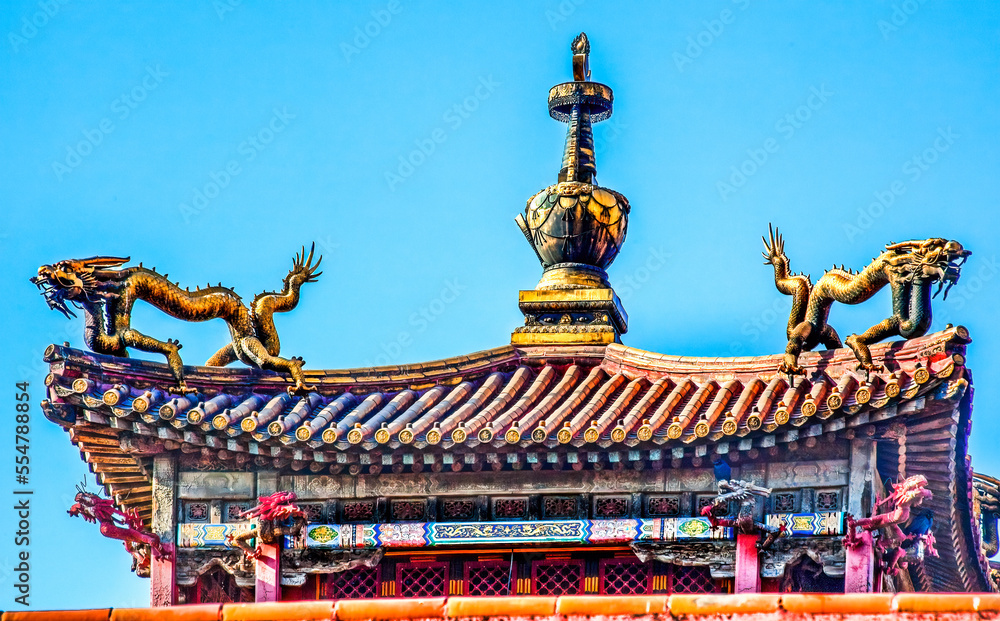 Dragon Pavilion Gugong Forbidden City Palace Beijing China Dragon Pavilion Gugong Forbidden City Palace Beijing China
