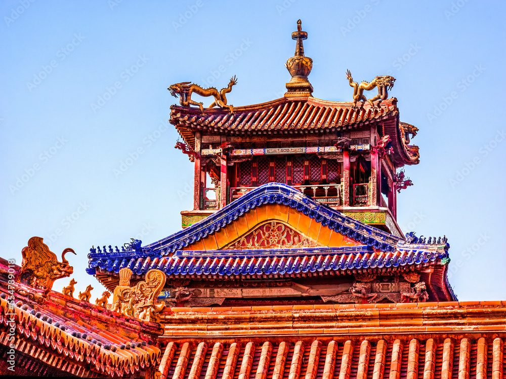 Dragon Pavilion Gugong Forbidden City Palace Beijing China Dragon Pavilion Gugong Forbidden City Palace Beijing China
