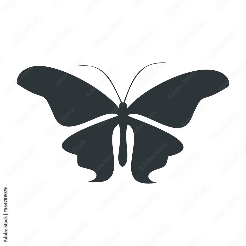 Abstract black butterfly. Vector illustration Abstract black butterfly. Vector illustration