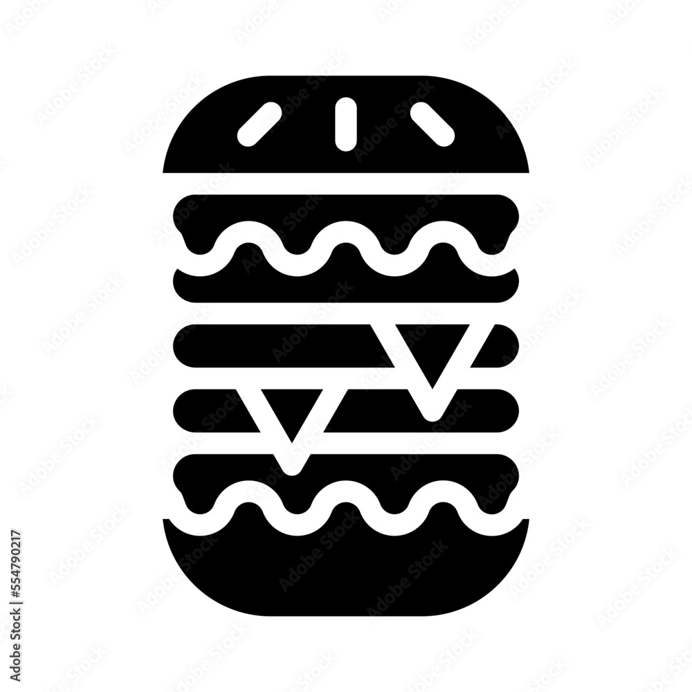 Burger Icon Glyph Style