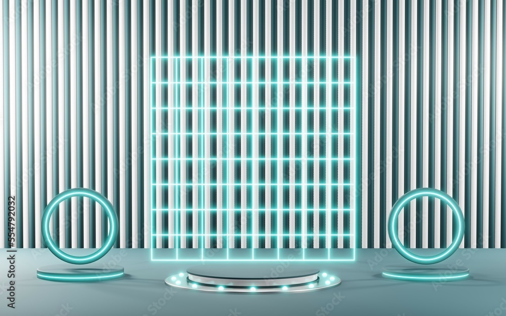 3D render of Podium background in blue tones for displaying cream products. cosmetics 3D render of Podium background in blue tones for displaying cream products. cosmetics