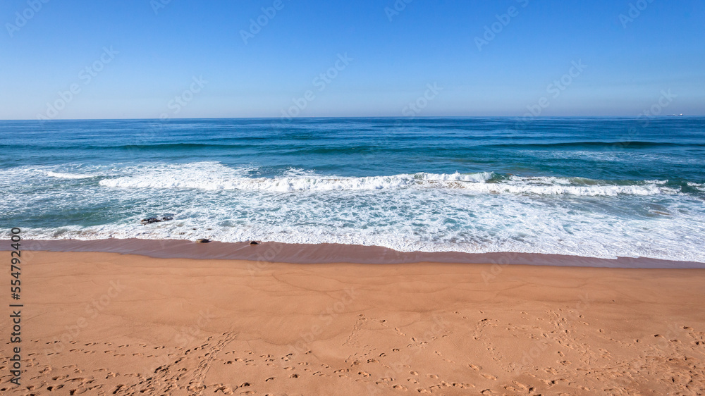 Beach Sand Ocean Blue Horizon Water Wave Landscape