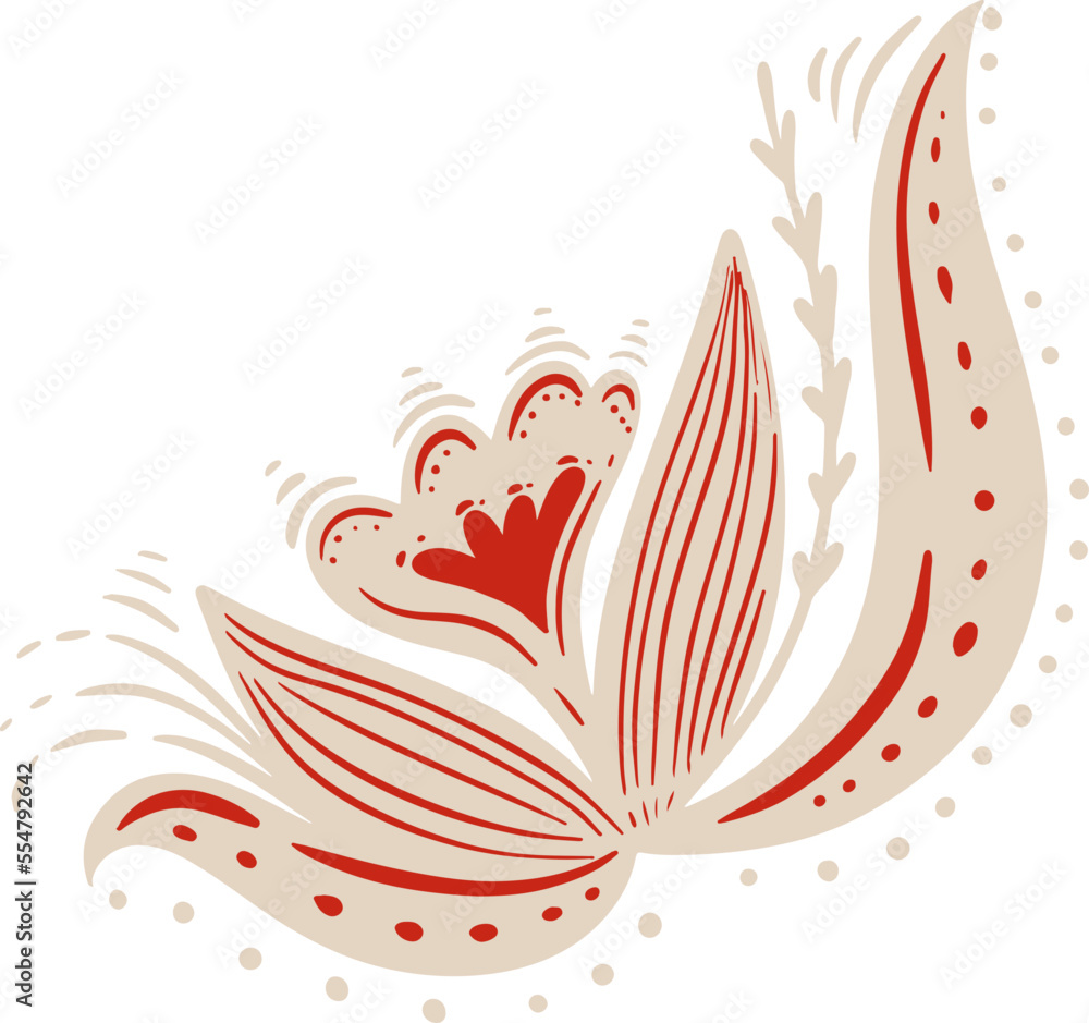 Fototapeta premium Batik pattern corner illustration