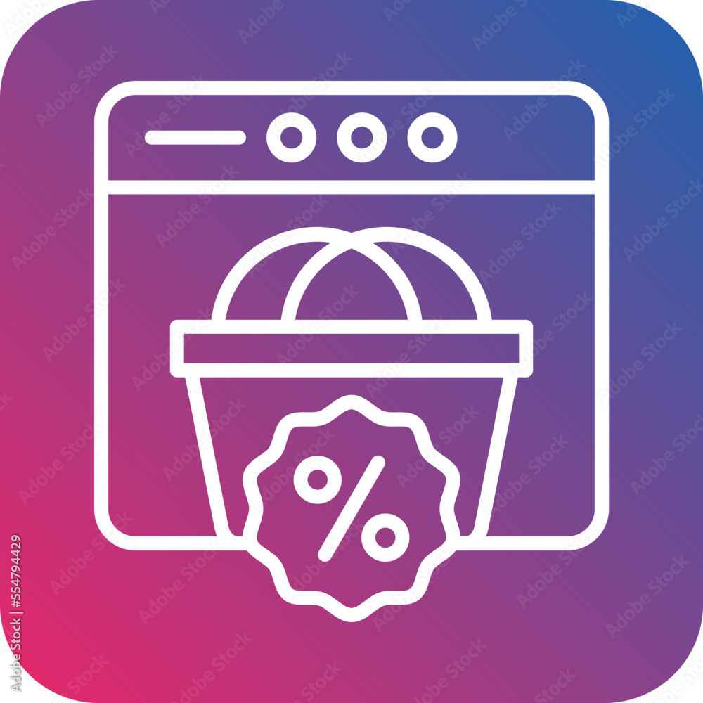 Online Discount Icon Style