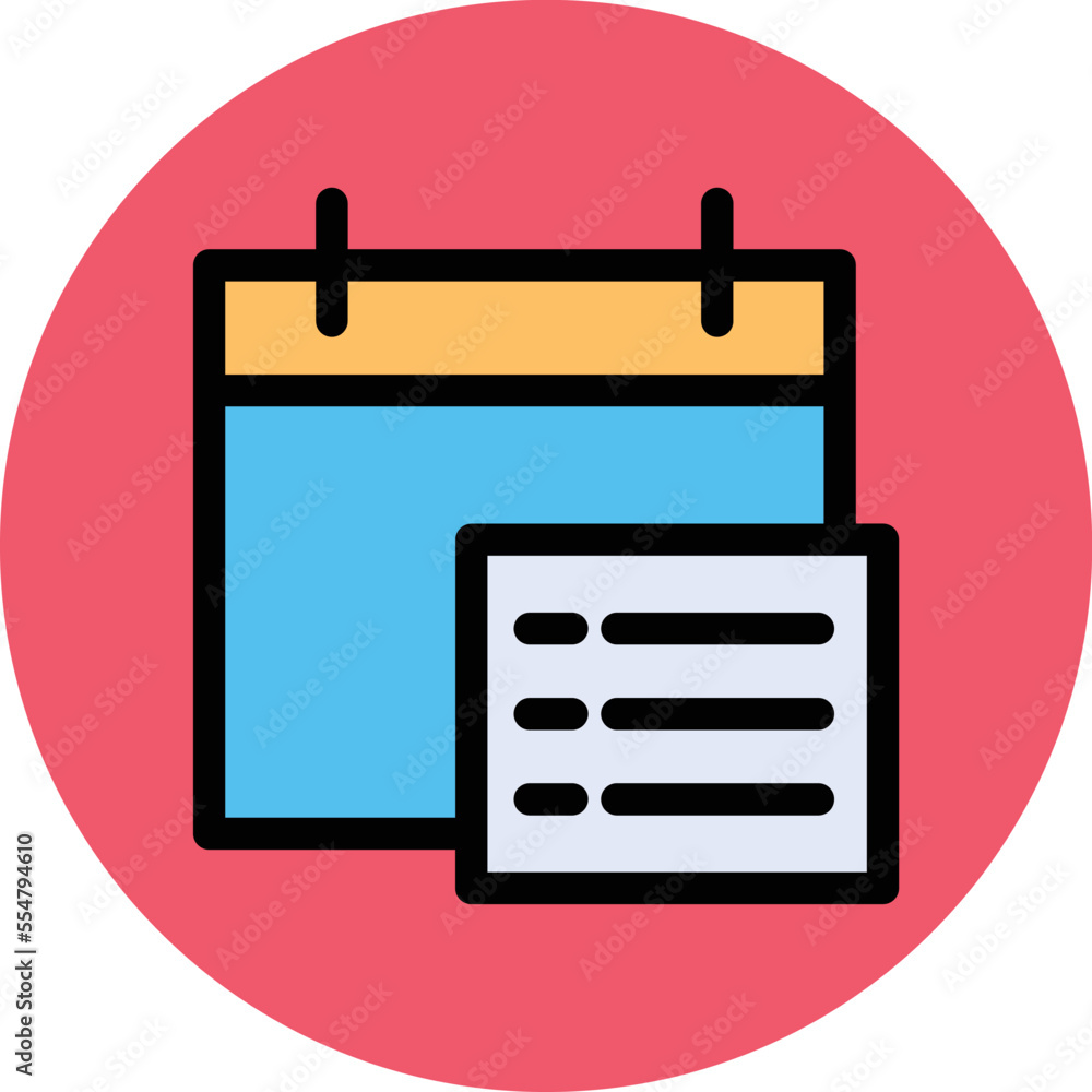 Calendar List Vector Icon
Calendar List Vector Icon