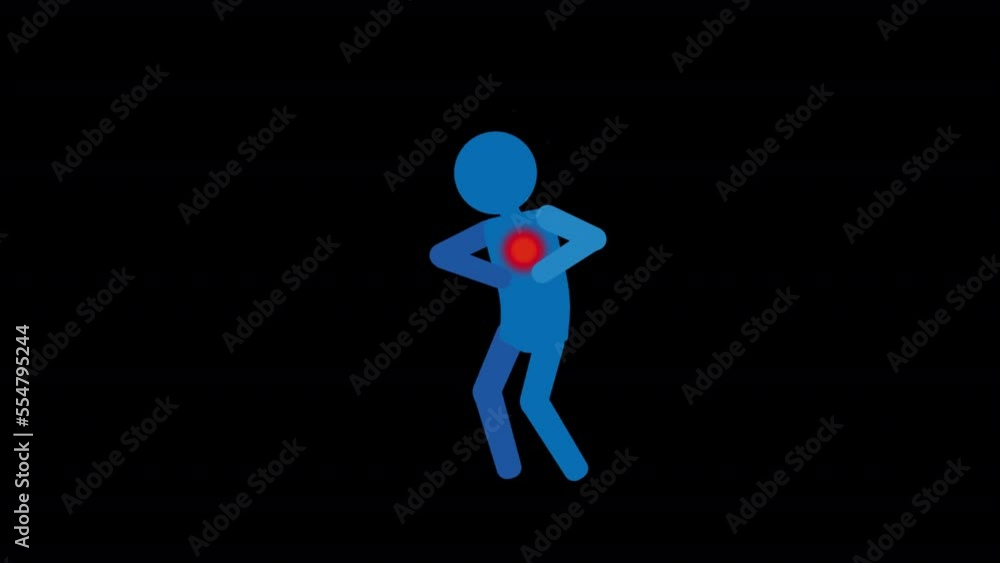 Pictogram of a person with a painful heartache Loop video with alpha channel
Pictogram of a person with a painful heartache Loop video with alpha channel