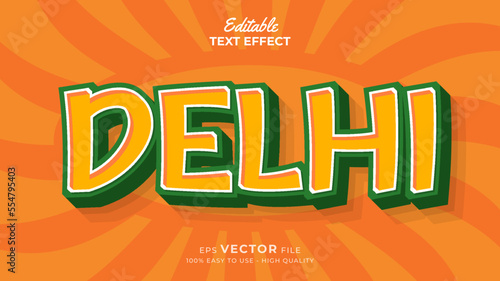 editable text effect - India republic day style theme