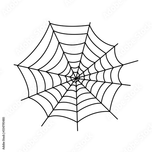 spider web and halloween cobweb decoration vector