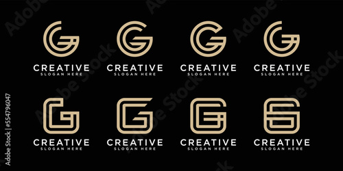 set of initial Letter G Vector Logo Design