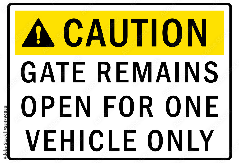 Fototapeta premium Gate sign and labels