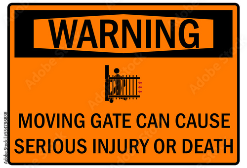 Gate sign and labels