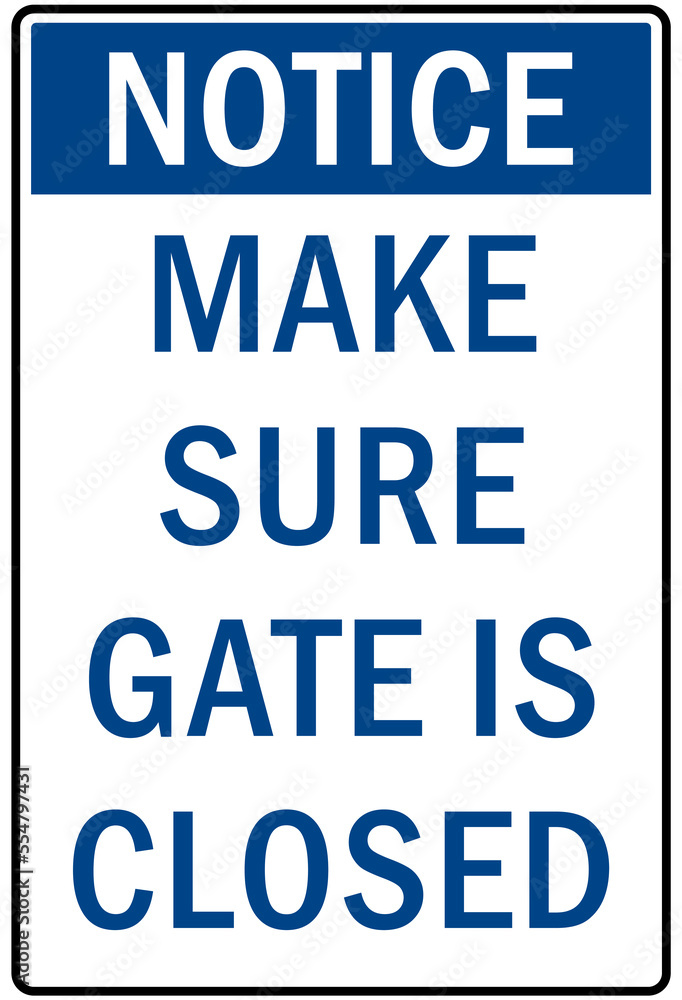 Fototapeta premium Gate sign and labels