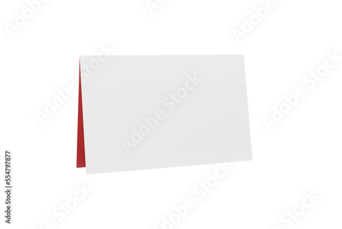 desktop calendar 3d rendering with empty page icon in white color