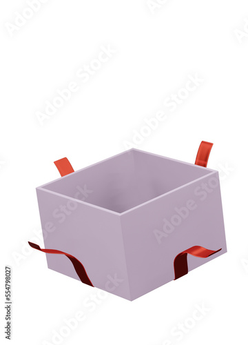 Valentine's Christmas gift. Birthday gift with love open lid. Happy celebration present icon. 3D rendering