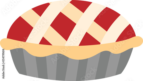 Apple pie vector illustration. food  image.