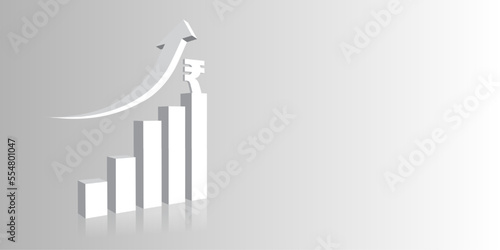 vector illustration for Indian rupee position in stock market -3d photo