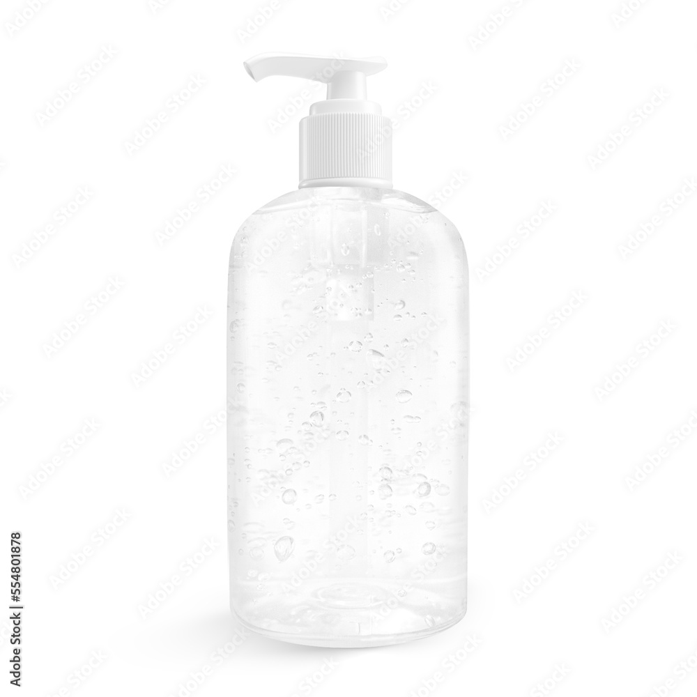 Gel bottle mockup isolated realistic Gel bottle mockup isolated realistic