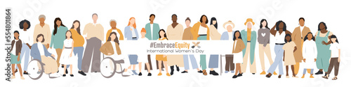 International Women's Day banner. #EmbraceEquity