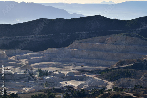 Views of an open cast mine in Spain