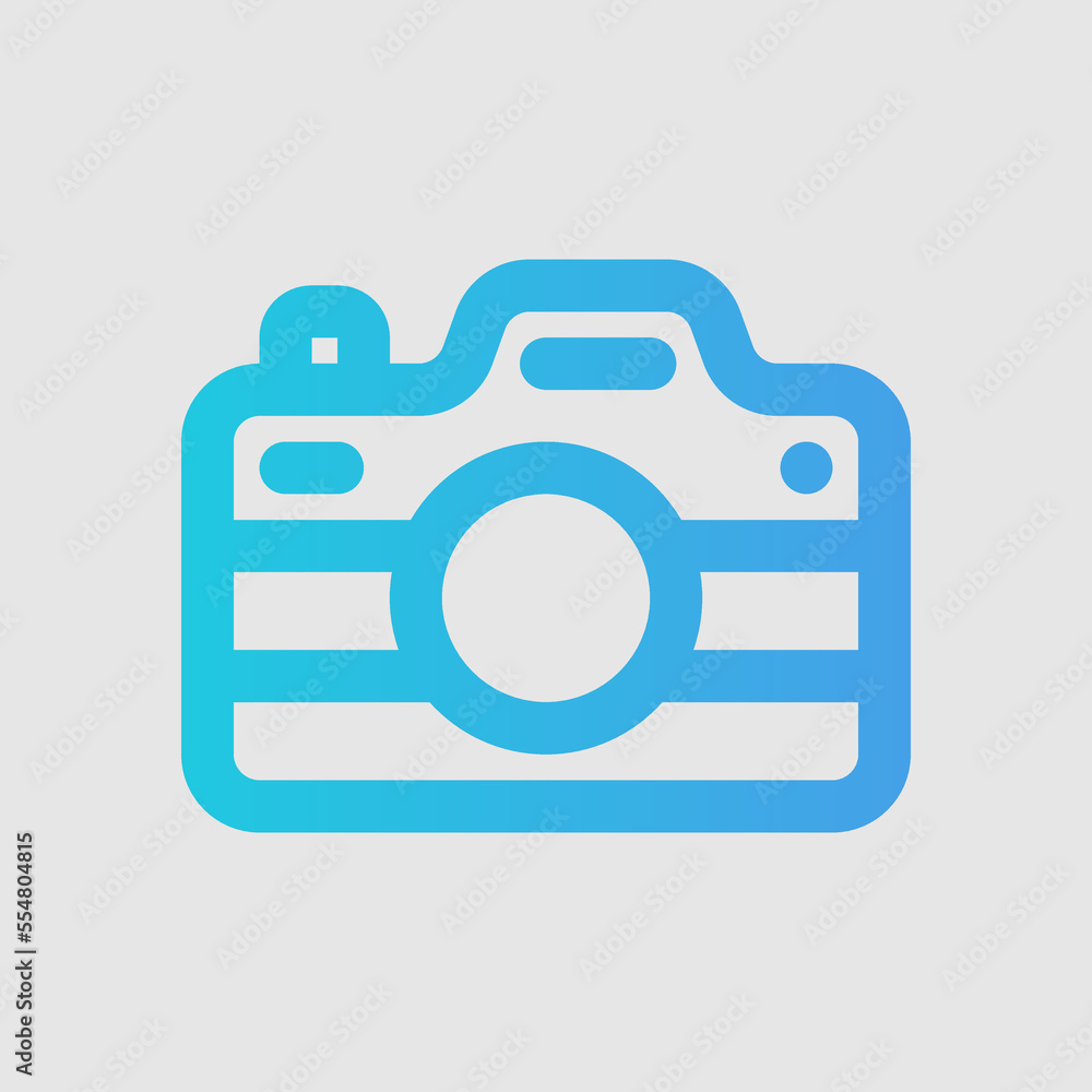 Camera icon in gradient style about travel, use for website mobile app presentation Camera icon in gradient style about travel, use for website mobile app presentation
